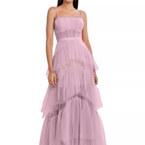 BCBGMAXAZRIA Tulle Corset Gown